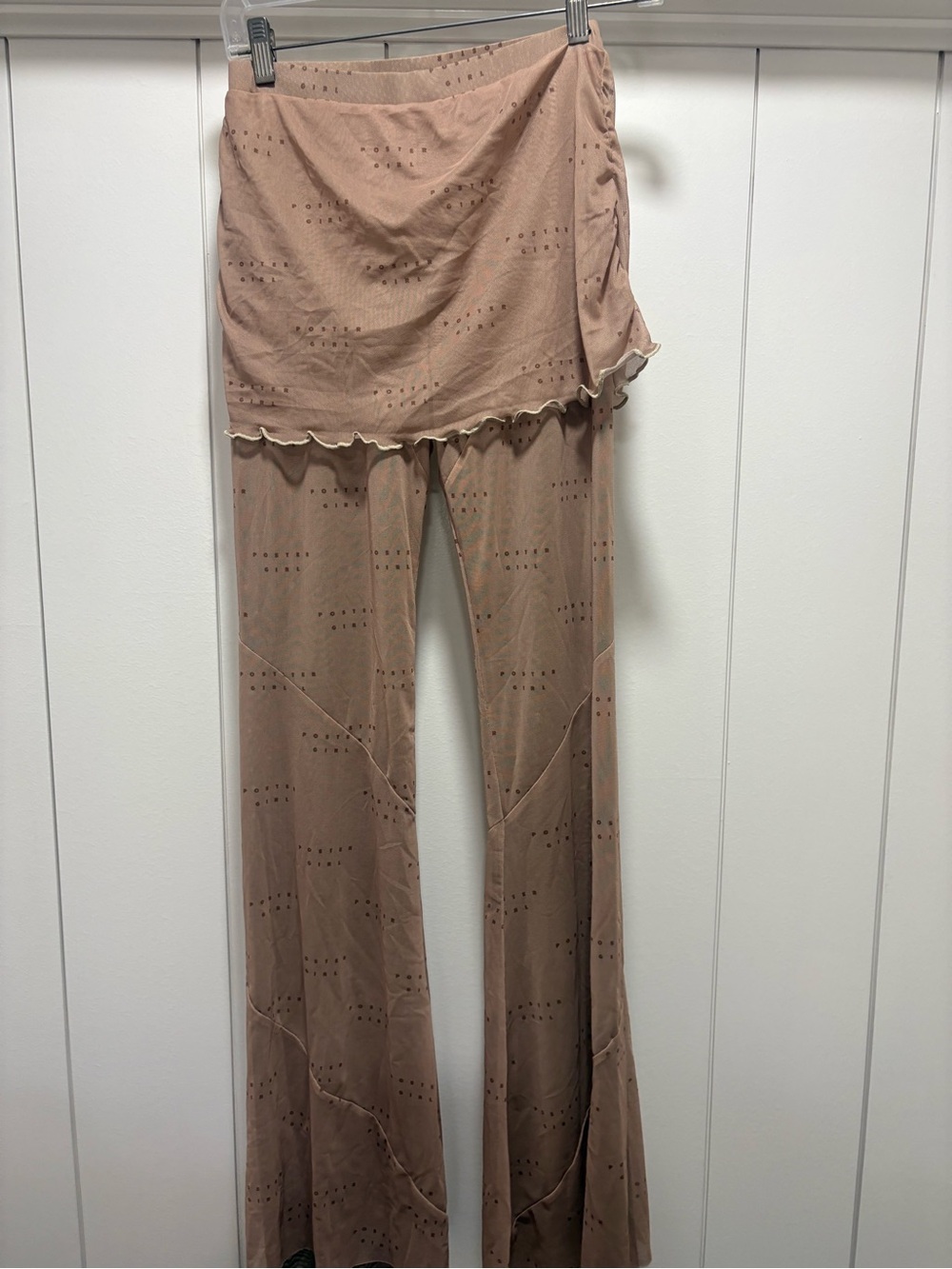Poster Girl Pebbles Flare Stretch Pant Beige Size Small